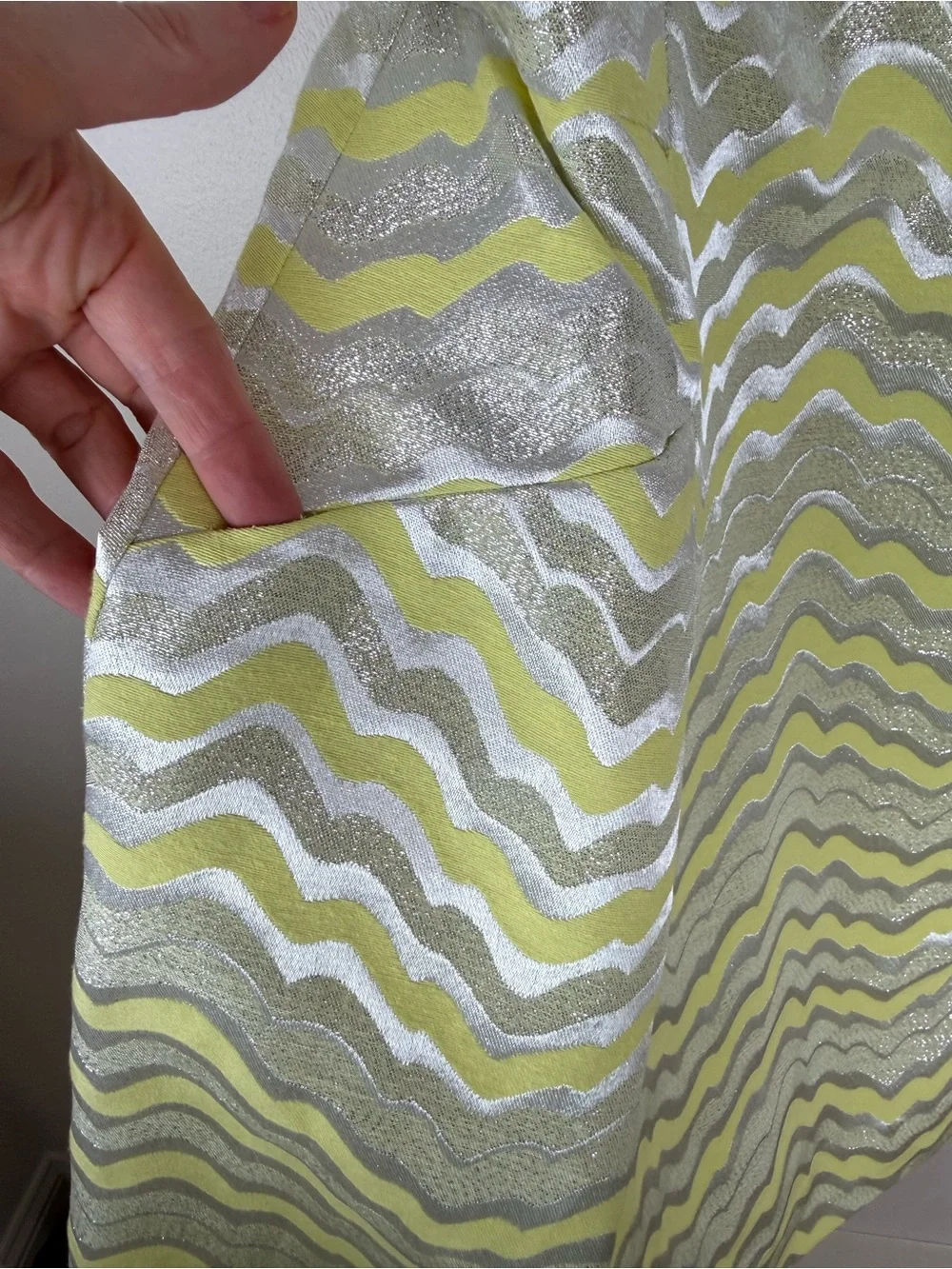 LILLY PULITZER Strapless Yellow and Silver Sherry Dress NWT - Picture 7 of 14